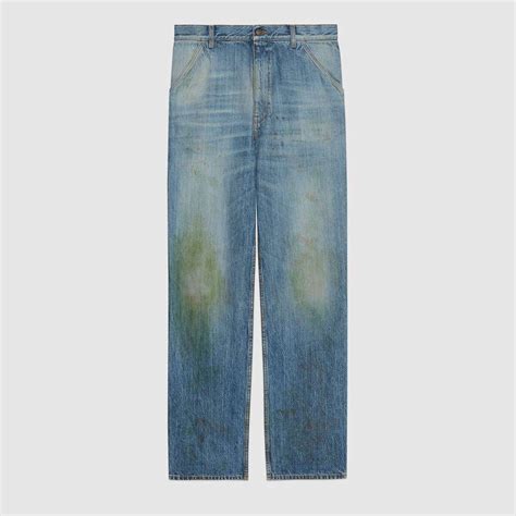 gucci grass stain jeans|More.